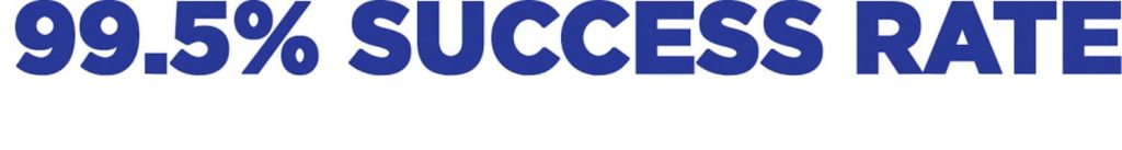 99.5% Success Rate Graphic